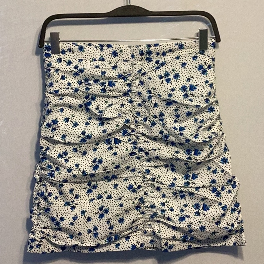 Shein gathered floral mini skirt size small